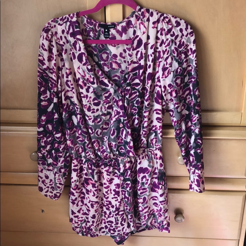 Fuschia Pink Cheetah Print Romper
